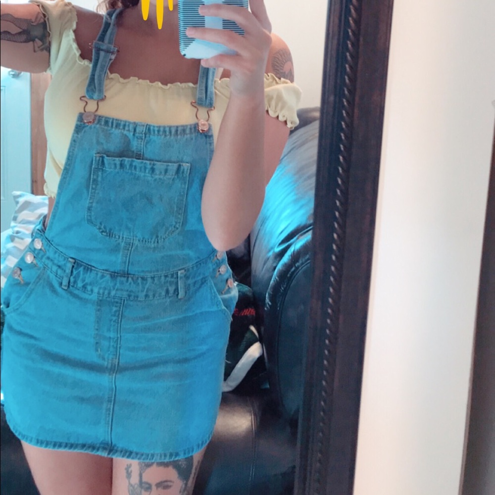 Blue jean overalls dress